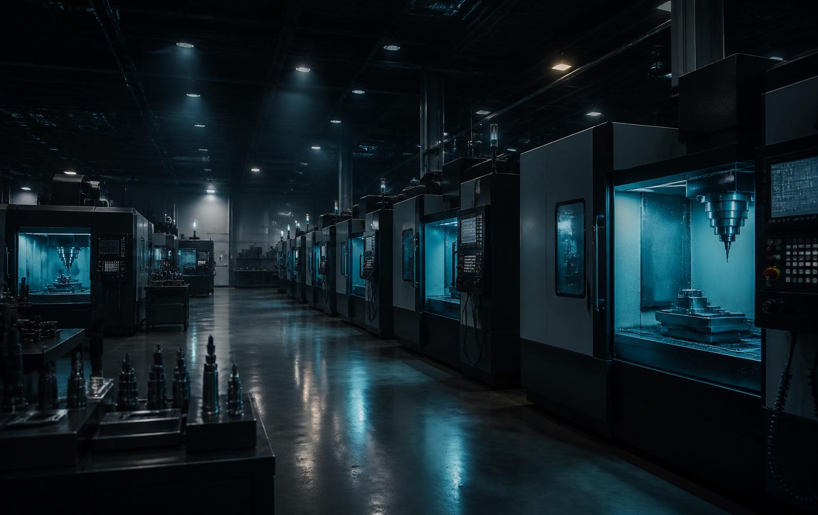 Northline Precision Works shop floor with multi-axis machining centers